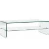 Tische^vidaXL Couchtisch Transparent 98×45×31 cm Hartglas 284745