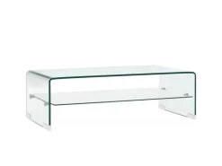 Tische^vidaXL Couchtisch Transparent 98×45×31 cm Hartglas 284745