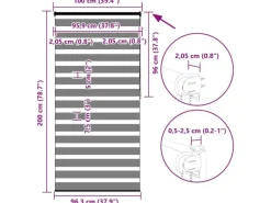 Rollos^vidaXL Doppelrollo 100x200 cm Stoffbreite 95,9 cm Polyester 4014781