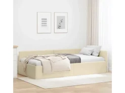 vidaXL Eckbettgestell mit Kopfteil 80 x 200 cm Stoff 42016033