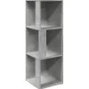Eckregale^vidaXL Eckregal Betongrau 33x33x100 cm Holzwerkstoff