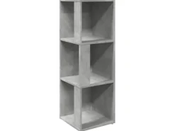 Eckregale^vidaXL Eckregal Betongrau 33x33x100 cm Holzwerkstoff