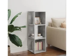 Eckregale^vidaXL Eckregal Betongrau 33x33x100 cm Holzwerkstoff