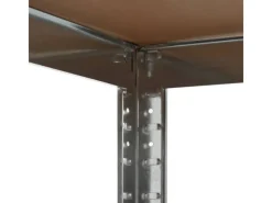 Weitere Regale|Eckregale^vidaXL Eckregal mit 5 Böden n Stahl & Holzwerkstoff 144264