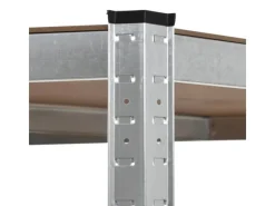 Weitere Regale|Eckregale^vidaXL Eckregal mit 5 Böden n Stahl & Holzwerkstoff 144264