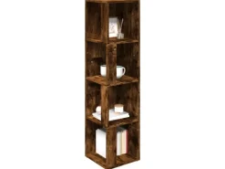 Eckregale^vidaXL Eckregal Räuchereiche 33x33x132 cm Holzwerkstoff