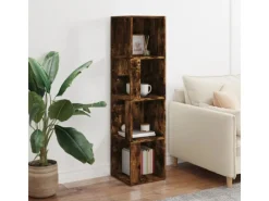 Eckregale^vidaXL Eckregal Räuchereiche 33x33x132 cm Holzwerkstoff