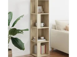 vidaXL Eckregal Sonoma-Eiche 33x33x132 cm Holzwerkstoff