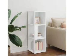 vidaXL Eckregal Weiß 33x33x100 cm Holzwerkstoff