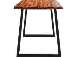 vidaXL Esstisch Baumkante 110x70x75 cm Massivholz Akazie
