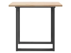 vidaXL Esstisch O-Gestell 90x90x75,5 Massivholz Kiefer und Gusseisen