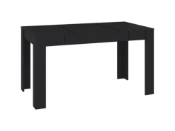 Tische^vidaXL Esstisch Schwarz 140x74,5x76 cm Holzwerkstoff