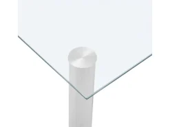 vidaXL Esstisch Transparent 120 x 60 x 75 cm Hartglas