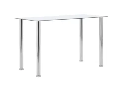 vidaXL Esstisch Transparent 120 x 60 x 75 cm Hartglas