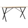 Tische^vidaXL Esstisch X-Gestell 140x80x75 cm Massivholz Kiefer und Gusseisen
