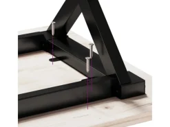 Tische^vidaXL Esstisch X-Gestell 140x80x75 cm Massivholz Kiefer und Gusseisen