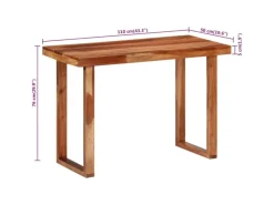 Tische^vidaXL Esstisch 110x50x76 cm Massivholz Akazie