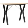 Tische^vidaXL Esstisch Y-Gestell 100x50x75 cm Massivholz Kiefer und Gusseisen