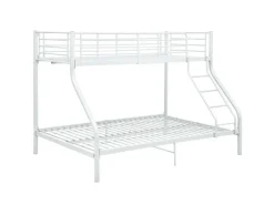 vidaXL Etagenbettgestell Weiß Metall 140x200 cm/90x200 cm621523