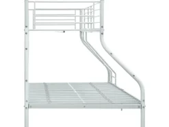 vidaXL Etagenbettgestell Weiß Metall 140x200 cm/90x200 cm621523