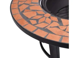 vidaXl Feuerstelle Mosaik Keramik Terracotta 68 cm