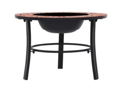 vidaXl Feuerstelle Mosaik Keramik Terracotta 68 cm
