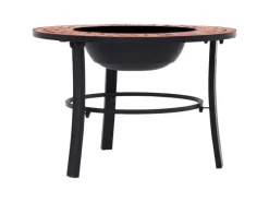 vidaXl Feuerstelle Mosaik Keramik Terracotta 68 cm