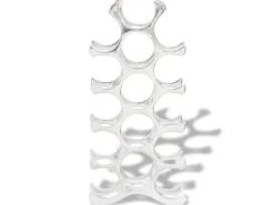 vidaXL Flaschenregal für 15 Flaschen Silbern Aluminium