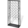 vidaXL Flaschenregal für 28 Flaschen Metall 47,5 x 21 x 100 cm