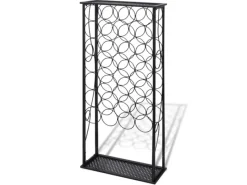 vidaXL Flaschenregal für 28 Flaschen Metall 47,5 x 21 x 100 cm