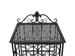 Flaschenregale^vidaXL Flaschenregal für 28 Flaschen Metall 47 x 35 x 111 cm