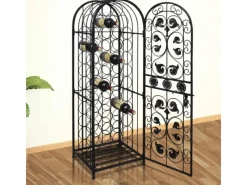 vidaXL Flaschenregal für 45 Flaschen Metall