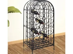 Flaschenregale^vidaXL Flaschenregal für 35 Flaschen Metall