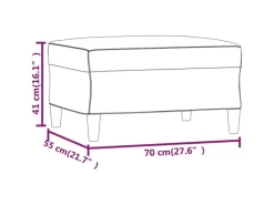 vidaXL Fußhocker Dunkelgrau 70x55x41 cm Stoff Modell 2