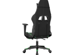 Stühle^vidaXL Gaming-Stuhl mit Fußstütze Schwarz und Grün Kunstleder Modell 3