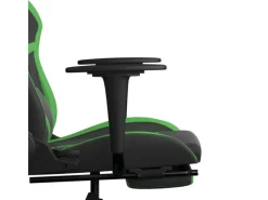 Stühle^vidaXL Gaming-Stuhl mit Fußstütze Schwarz und Grün Kunstleder Modell 3