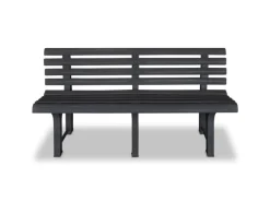 vidaXL Gartenbank 145,5 cm Kunststoff Anthrazit