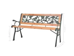 Sitzbänke^vidaXL Gartenbank Holz 122 cm