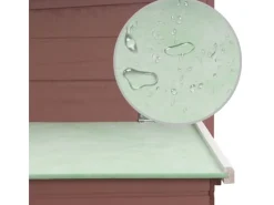 Kleintierbedarf^vidaXL Garten-Hühnerstall mit 1 Legenest Braun Holz