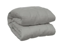 Decken^vidaXL Gewichtsdecke Grau 155x220 cm 11 kg Stoff