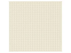 Überwürfe|Decken^vidaXL Gewichtsdecke Hellcreme 220x240 cm 11 kg Stoff Modell 1
