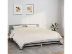 Decken^vidaXL Gewichtsdecke Hellcreme 220x260 cm 11 kg Stoff