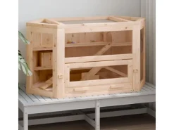 Leitern^vidaXL Hamsterkäfig 80x40x43 cm Massivholz Tanne