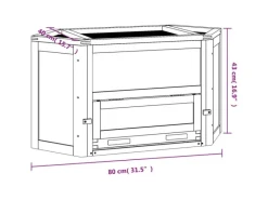Leitern^vidaXL Hamsterkäfig 80x40x43 cm Massivholz Tanne