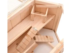 Leitern^vidaXL Hamsterkäfig 80x40x43 cm Massivholz Tanne