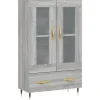vidaXL Highboard Grau Sonoma 69,5x31x115 cm Holzwerkstoff 828282