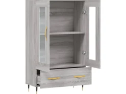 vidaXL Highboard Grau Sonoma 69,5x31x115 cm Holzwerkstoff 828282