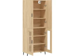 Vitrinen^vidaXL Highboard Sonoma-Eiche 69,5x34x180 cm Holzwerkstoff 3195750