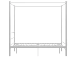 Betten^vidaXL Himmelbett Weiß Metall 140x200 cm651111