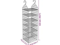 Garderoben^vidaXL Hängeaufbewahrung für Schränke mit 7 Fächern 344375